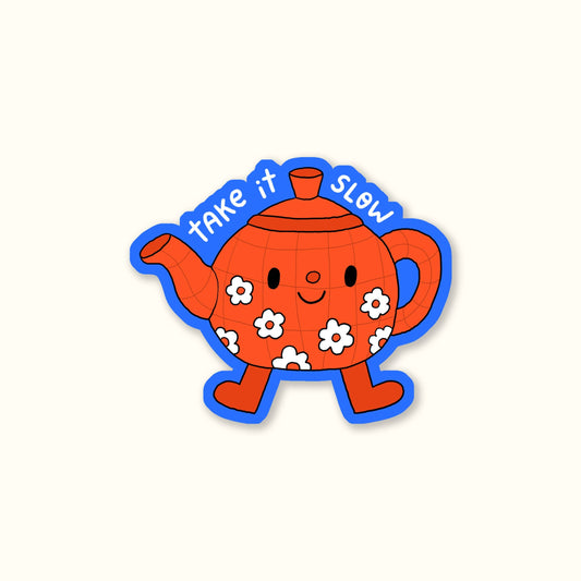 Sticker vinyle – Madame Théière apaisante – Ivna Lins