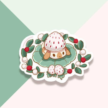 Sticker vinyle White Strawberry Lop Bunny – Thousand Skies