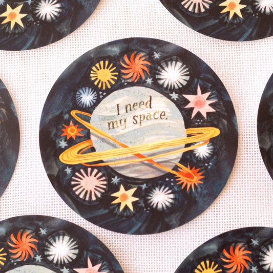 Sticker vinyle – « J'ai besoin de mon espace » | Wild Pencil Studio