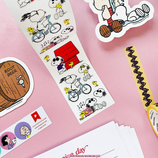 Stickers Snoopy & Woodstock - Sur le rouleau - Pipsticks