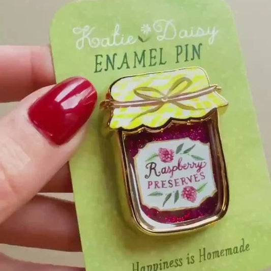 Katie Daisy – Épingle émaillée Pot de confiture scintillant