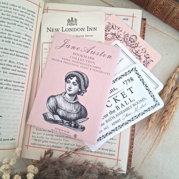 Marque-pages Jane Austen – Collection Littéraire Vintage – Lot de 4 | Book Ephemera