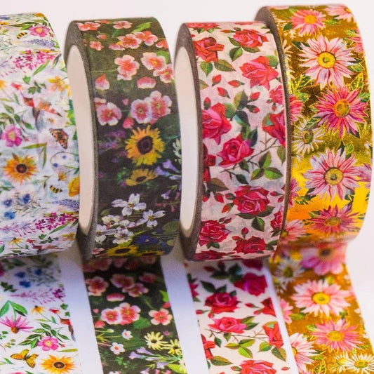 Katie Daisy – Set de 4 Washi Tapes Floral