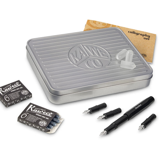 Kaweco Calligraphy Set – Stylo Plume + 4 Plumes kit boite metallique noir