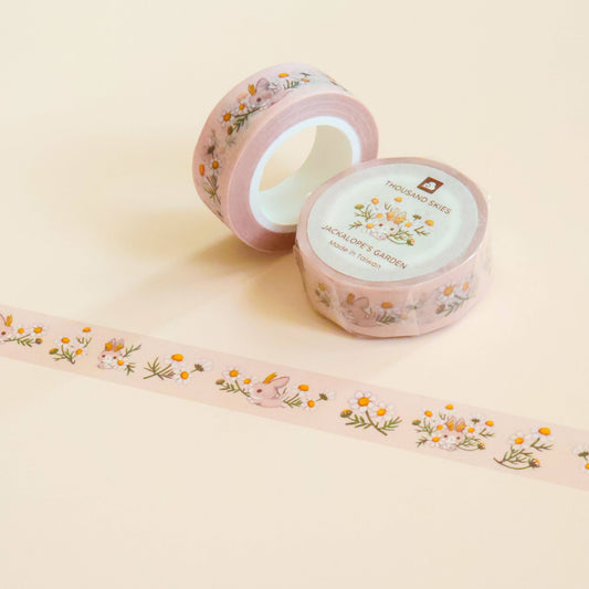 Ruban washi – Petit Jackalope & fleurs de camomille – Thousand Skies