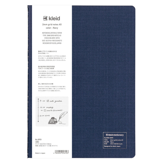 carnet A5 kleid voyage, prise de note, petits carreaux