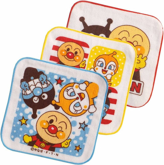 Mini serviettes Anpanman – Lot de 3