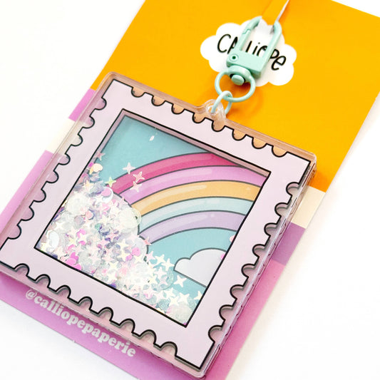 Porte-clés Acrylique – Rainbow Stamp Shaker