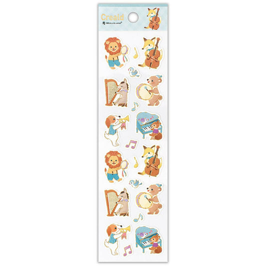 Stickers japonais – Musique & animaux dorés