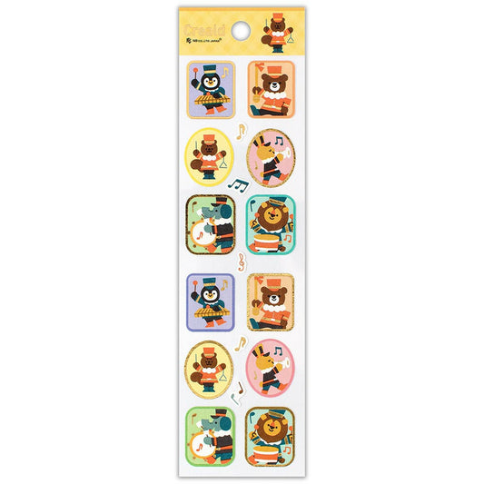 Stickers japonais – Musique & animaux dorés