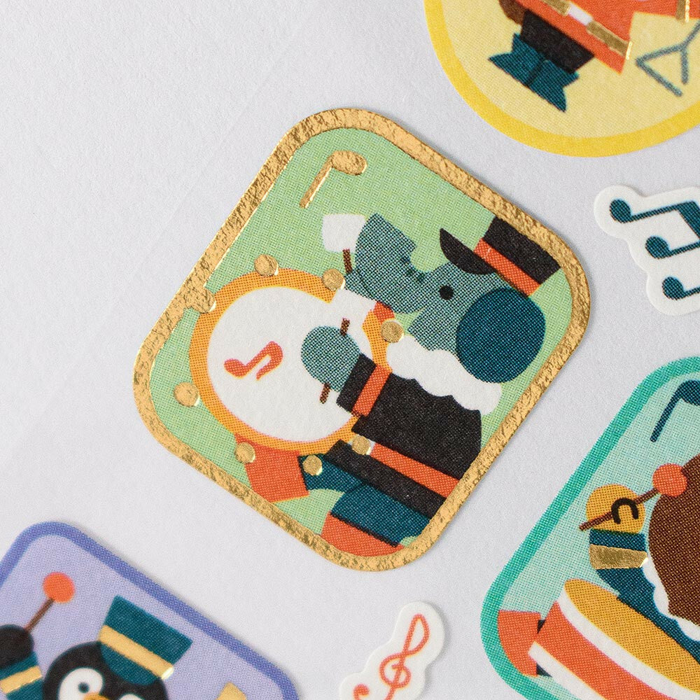 stickers-japonais-musique-animaux-dores vue 4