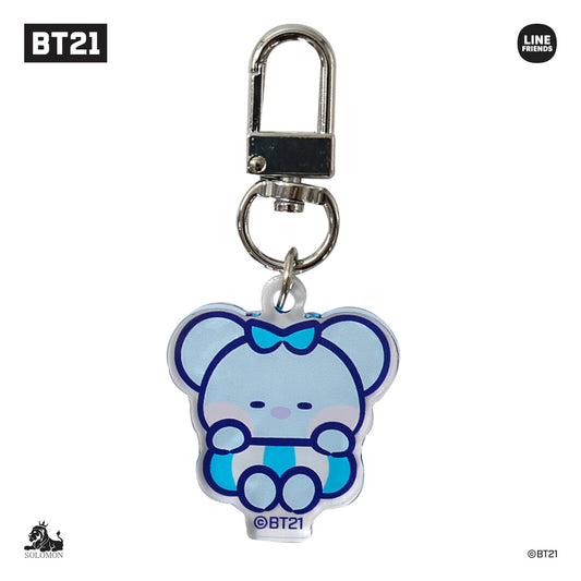 Porte-clés acrylique BT21 minini – SUMMER  (Personnages au choix)