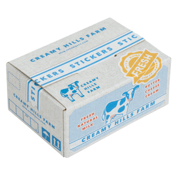 Mini carton stickers produits laitiers Greeting Life
