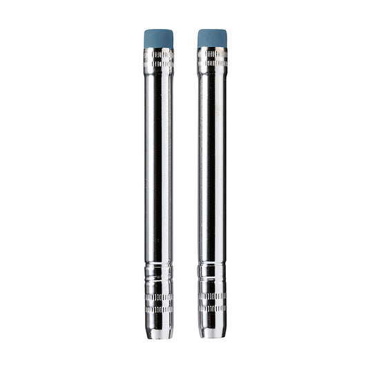 Rallonge-crayon en métal avec gomme – Set de 2 chrome