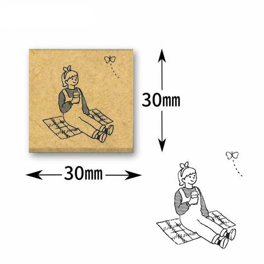 Tampon “Everyday Life” – Boy / Cycling & Girl / Picnic – Kodomo