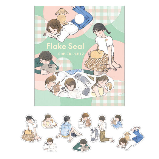 Flake stickers – Atsumaru Rabbit - Motif au choix