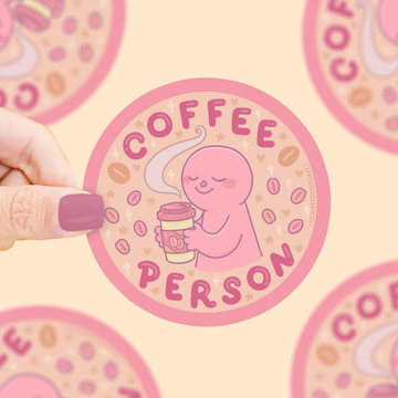 Sticker vinyle “Coffee person” – Turtle's Soup