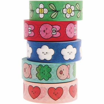 Paper Poetry – Set de 5 Washi Tapes Chingu