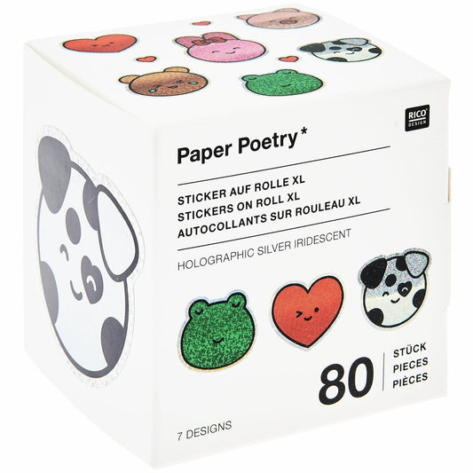 Paper Poetry – Stickers Chingu Animaux - Avec distributeur