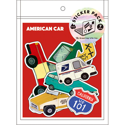 Lot de 7 stickers illustrés vehicules – Kahoko Sodeyama