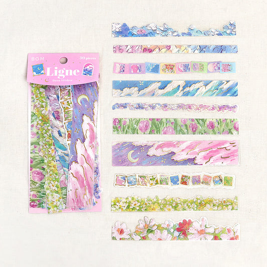 stickers-planner-ligne-peinture-a-lhuile vue 2