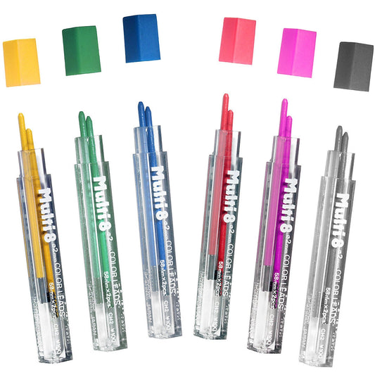 Recharges Pentel Multi 8 – Mines de couleurs 2.0 mm - Coloris au choix