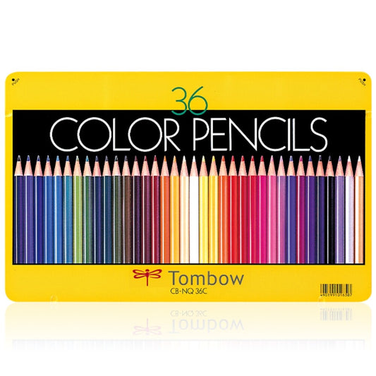 Crayons de couleur – boîte métal jaune 36 couleurs – Tombow