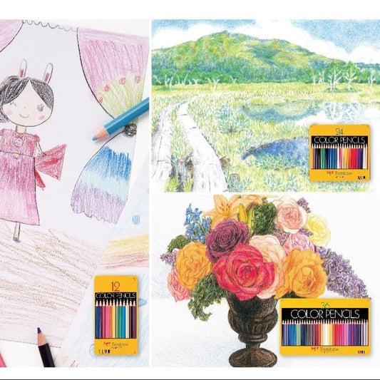 Crayons de couleur – boîte métal jaune 36 couleurs – Tombow