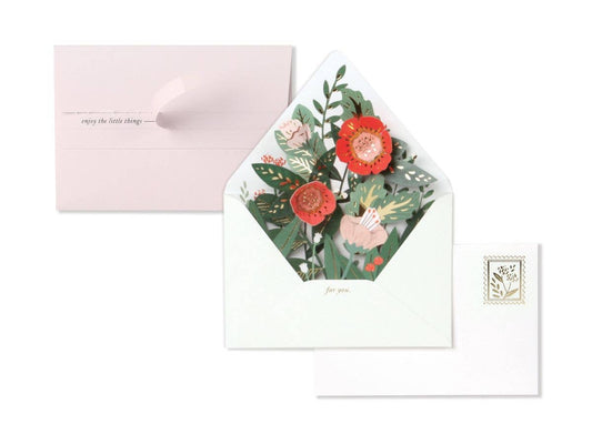 Carte pop-up – Enveloppe florale