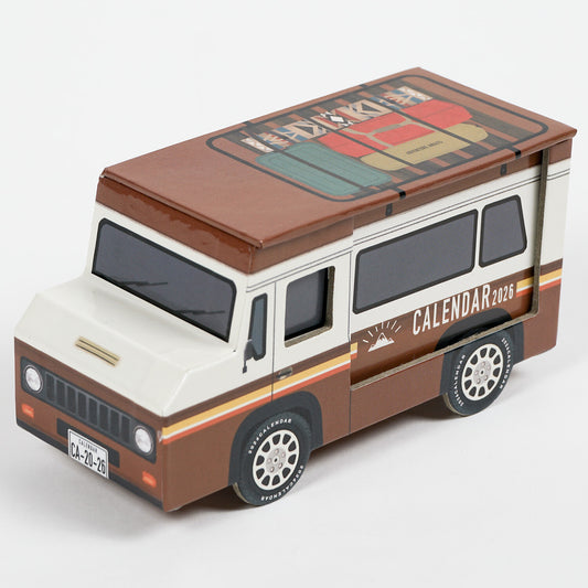 Calendrier 2026 en forme de van – Car Box Calendar / Camper