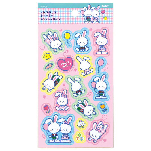 Stickers rétro sweets – planche décorative - Friandises ou Lapins