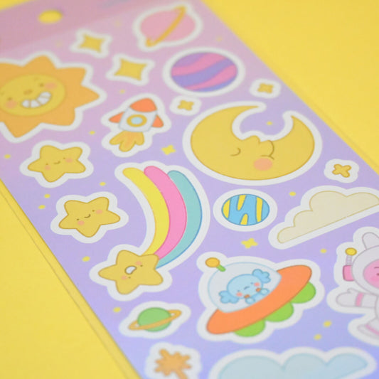 Stickers Quotidiens Outer Space – Rainbowholic x Tazdaunicorn