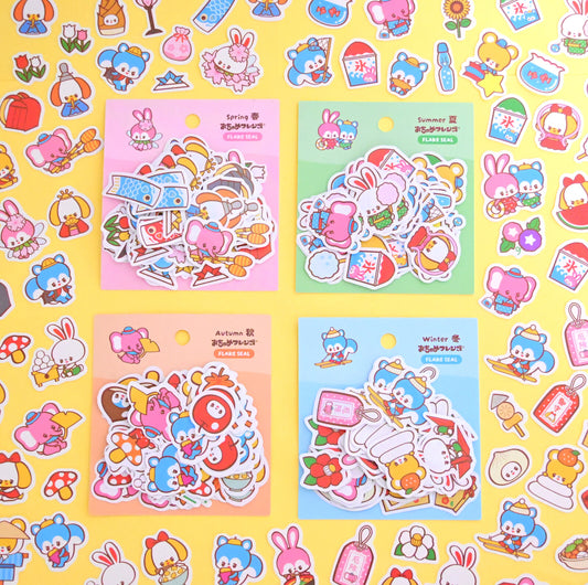 Flake Stickers Rainbowholic x Ochame Friends – Les Quatre Saisons
