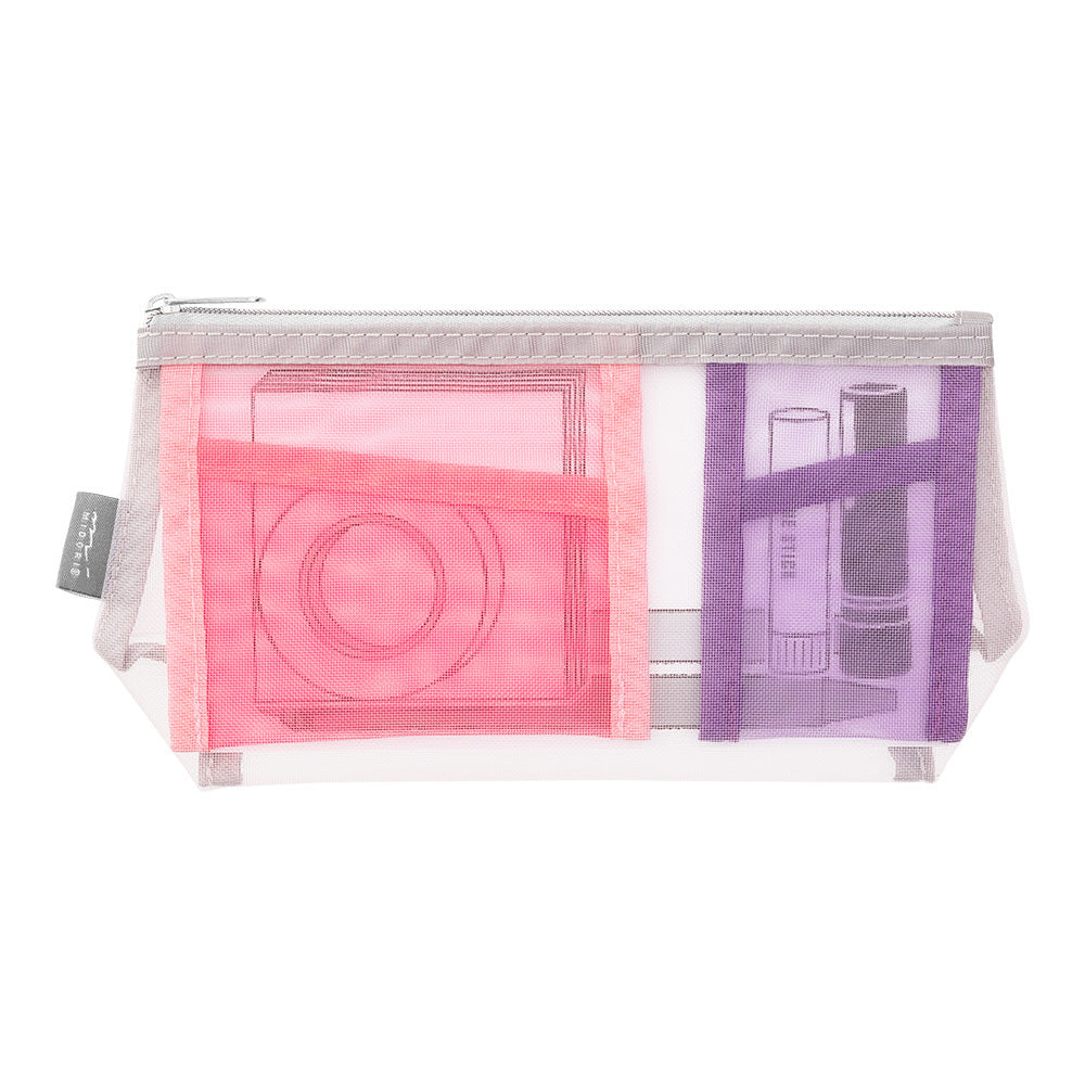 Trousse Midori Pen & Tool – Mesh rose