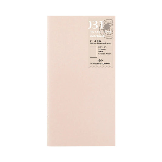 Recharge 031 – Carnet pour Stickers (Papier Décolleur)