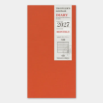 Recharge Agenda mensuel daté 2027 - Format Regular - Traveler's Company