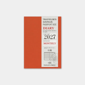 Recharge Agenda Mensuel Daté 2027 – Format Passeport - Traveler's Company