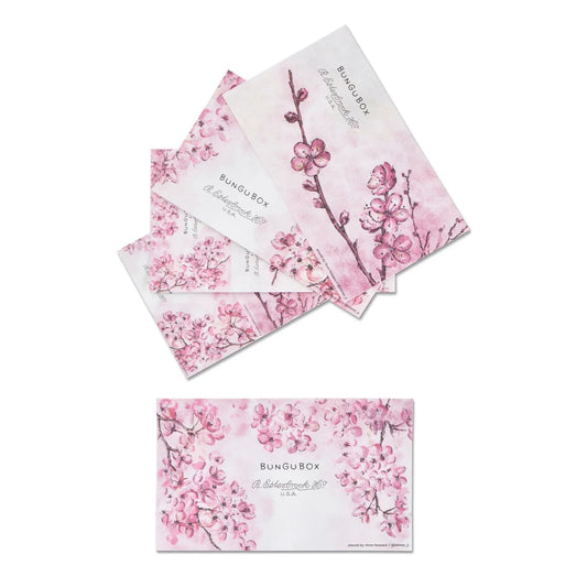 Papier buvard Kachofugetsu Flower – Esterbrook × BUNGUBOX – Set de 6 feuilles