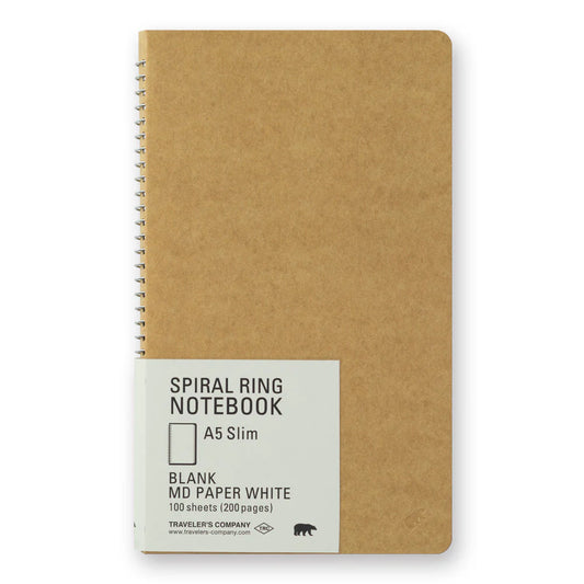 Spiral ring notebook - A5 - MD White - Ours Polaire