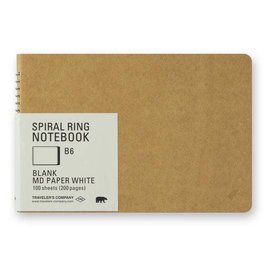 Spiral ring notebook - B6 - MD White - Ours Polaire