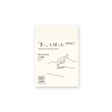 Carnet MD Notebook A7 – Ligné, Blanc, Quadrillé et couverture transparente - Au choix | MD Paper