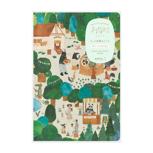 carnet-dot-illustre-b6-yuru-journal-midori vue 1