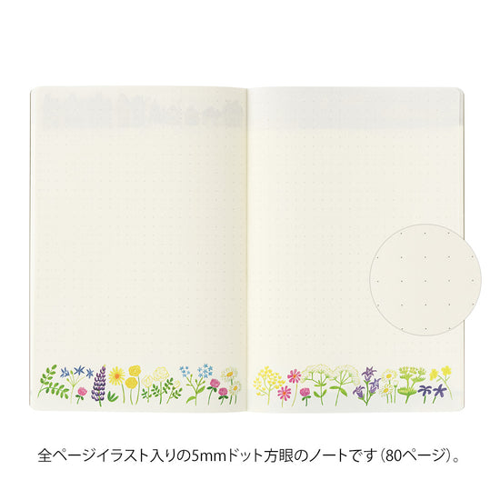 carnet-dot-illustre-b6-vegetal-yuru-journal-midori vue 3