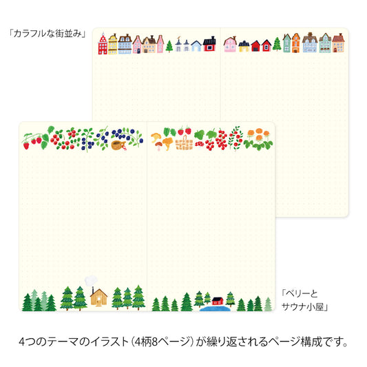 carnet-dot-illustre-b6-vegetal-yuru-journal-midori vue 2