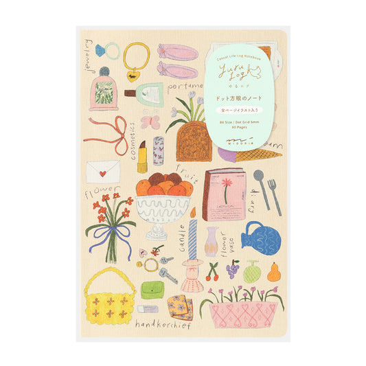carnet-dot-illustre-b6-la-vie-yuru-journal-midori vue 1
