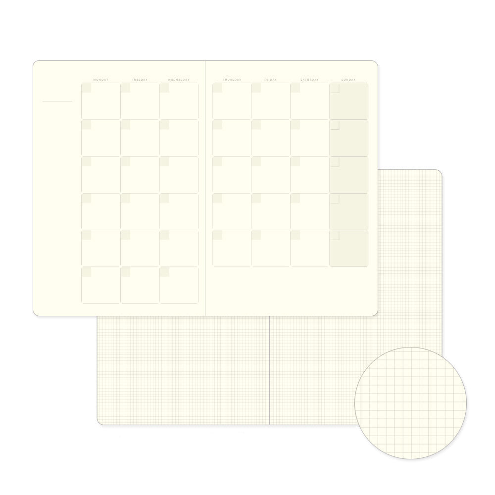 Carnet mensuel Yuru Journal – Midori mini carreaux