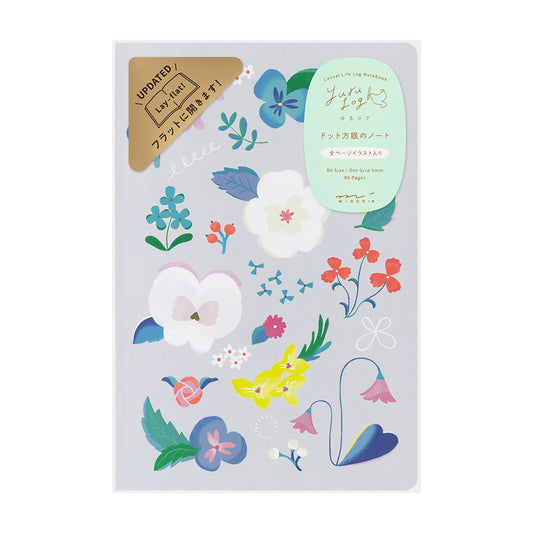 Carnet Dot illustré Yuru Log – Fleurs – Midori