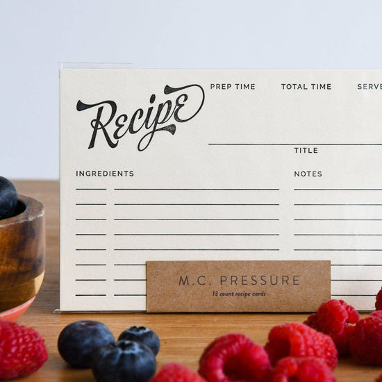 Fiche recette lettrepress