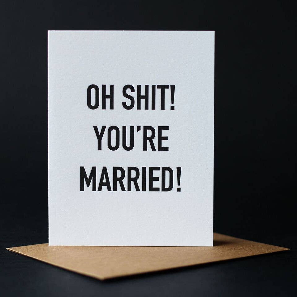Carte de voeux Oh Shit ! You're married M.C. Pressure