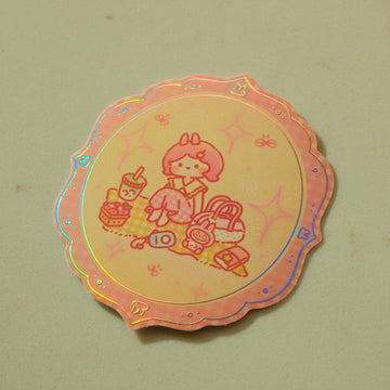 Sticker holographique “Picnic Girl” – 2jingis2jing